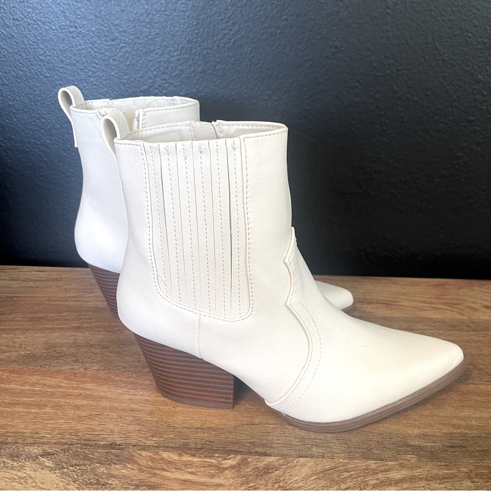 PINK LILY - DARBY POINTED TOE WESTERN BOOT - SZ 8.5